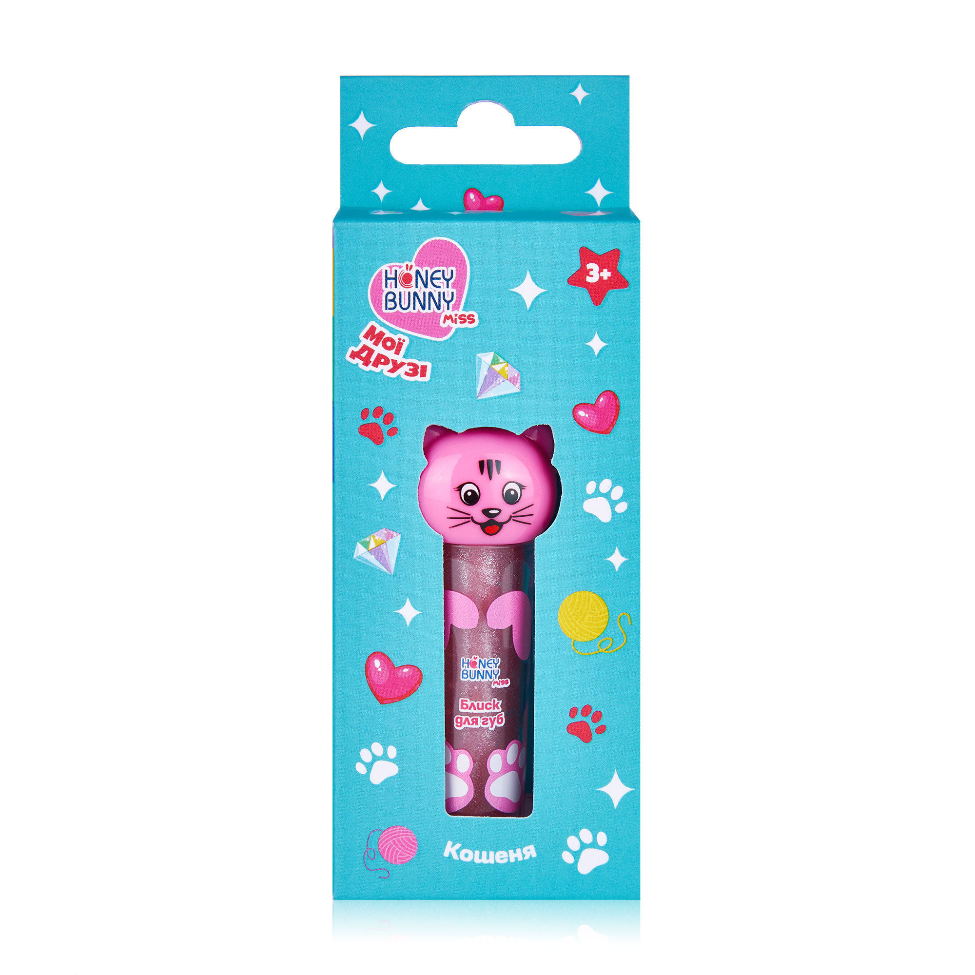 Блиск для губ Honey Bunny Miss Мої друзі, Кошеня, 4 г